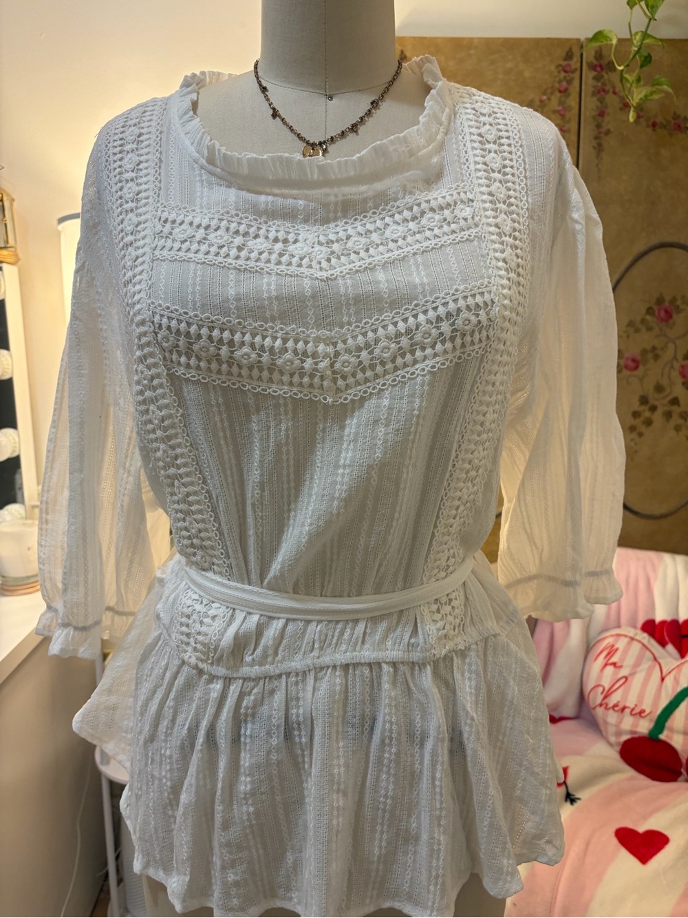 Hayden Los Angeles White Lace Top